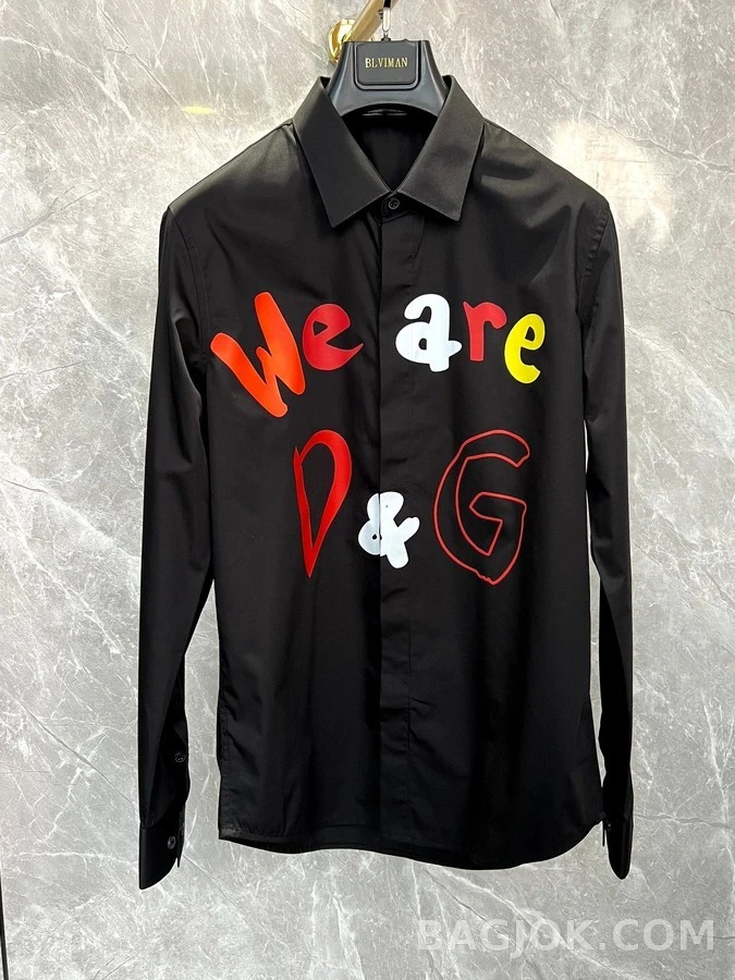 돌체앤가바나 돌체앤가바나 D&G 레터링 긴팔 티셔츠 상세 이미지