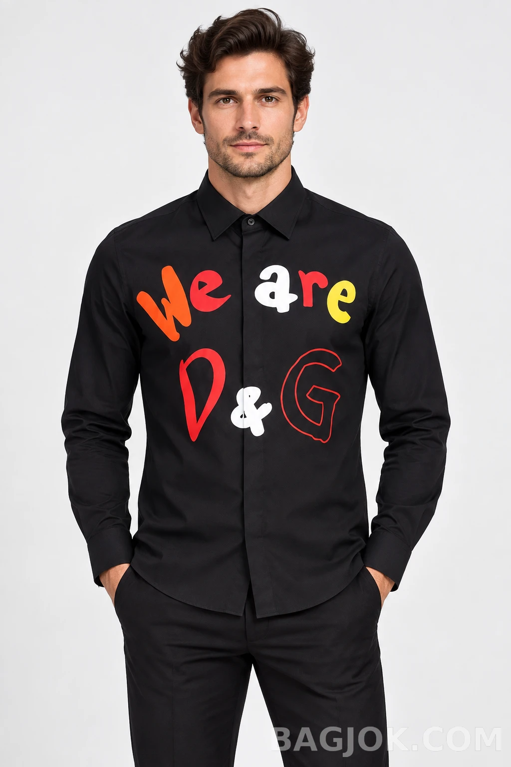 돌체앤가바나 돌체앤가바나 D&G 레터링 긴팔 티셔츠 상세 이미지