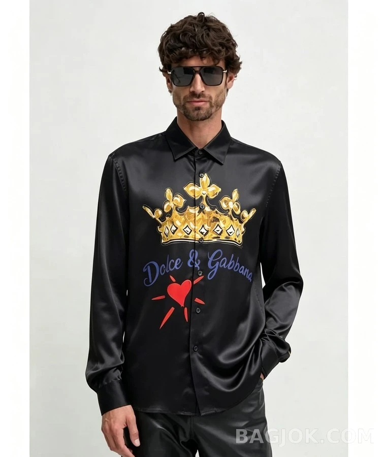 돌체앤가바나 돌체앤가바나 크라운 레터링 긴팔 티셔츠 상세 이미지