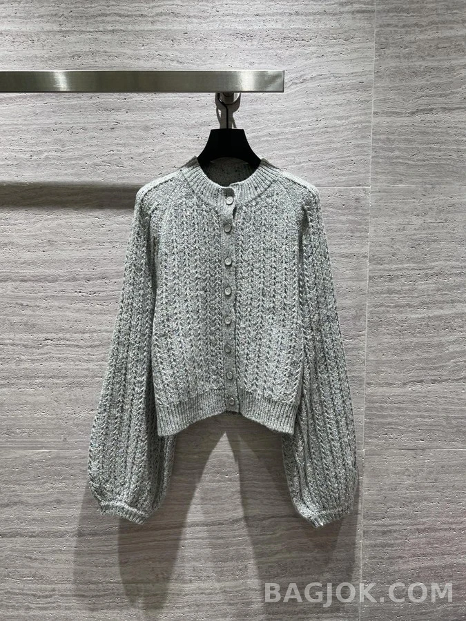 디올 디올 글리터 벌룬 소매 가디건 상세 이미지