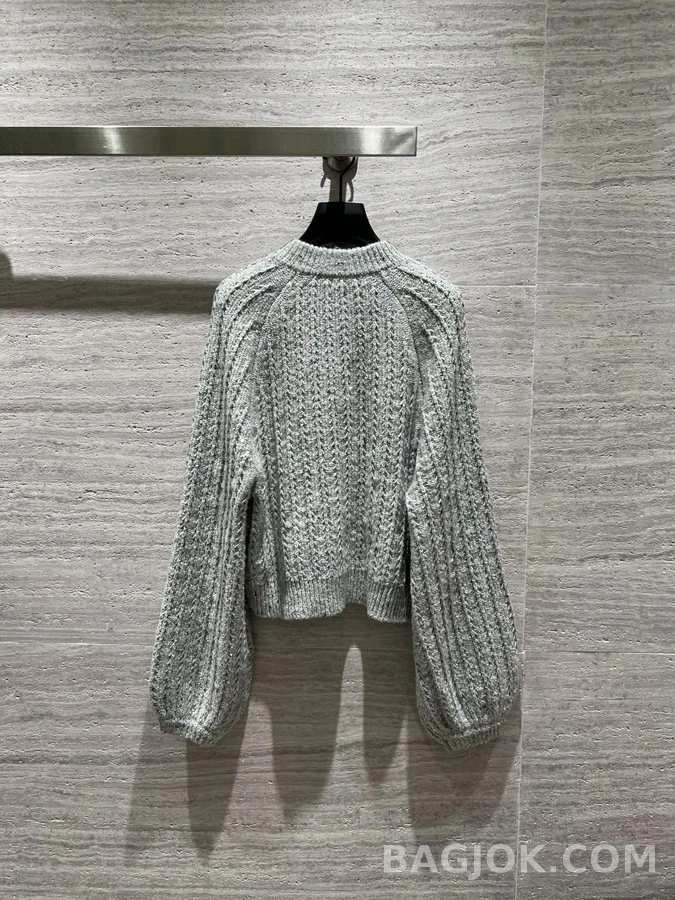 디올 디올 글리터 벌룬 소매 가디건 상세 이미지