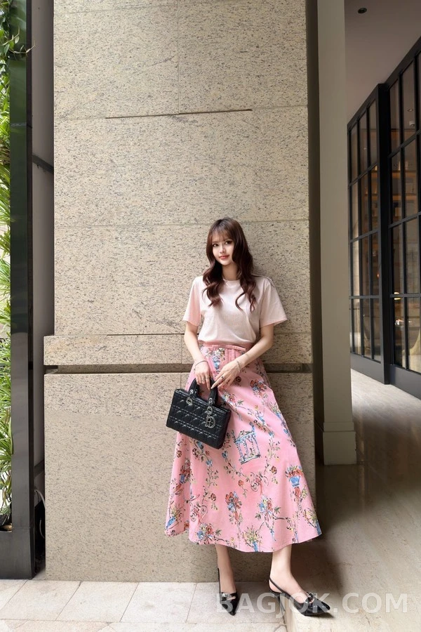 디올 디올 꽃병 프린트 스커트 상세 이미지