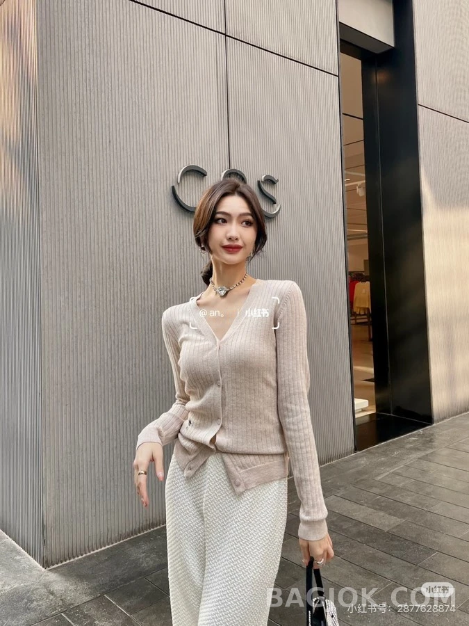디올 디올 꿀벌 자수 V넥 가디건 상세 이미지