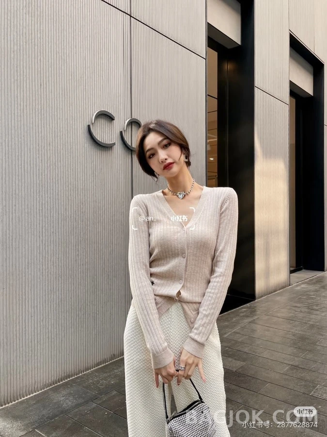 디올 디올 꿀벌 자수 V넥 가디건 상세 이미지