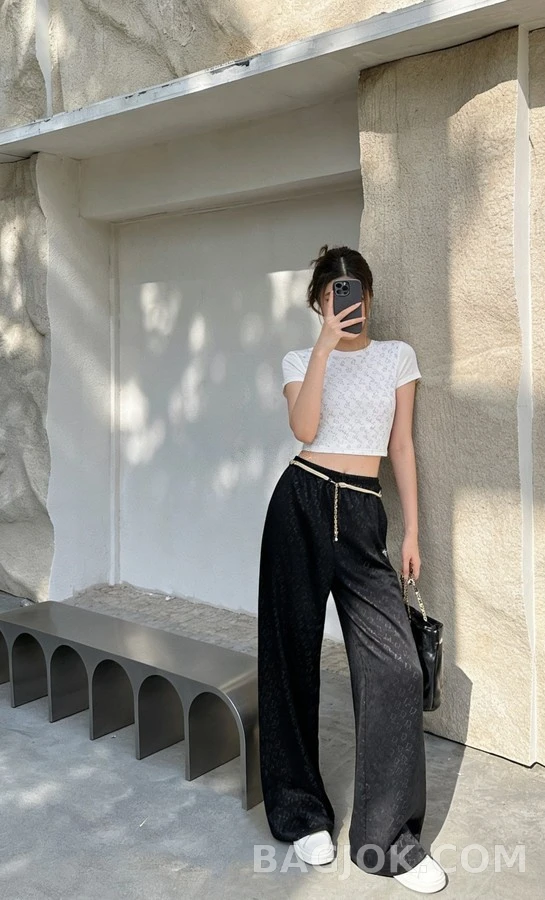 디올 디올 꿀벌 자수 자카드 와이드 팬츠 상세 이미지