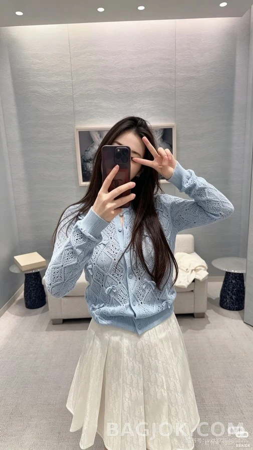 디올 디올 다이아몬드 보우 가디건 상세 이미지