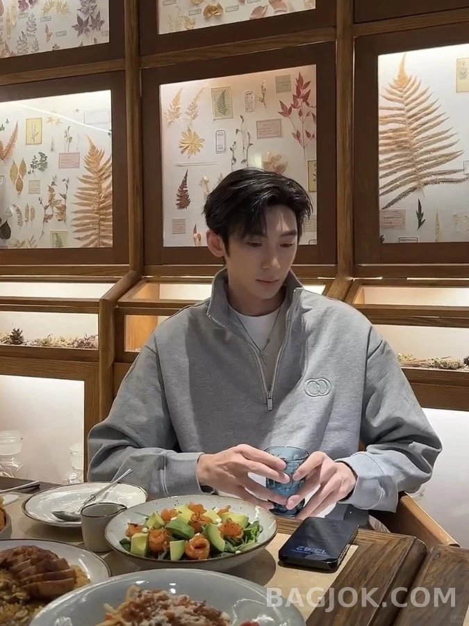 디올 디올 로고 반집업 맨투맨 상세 이미지