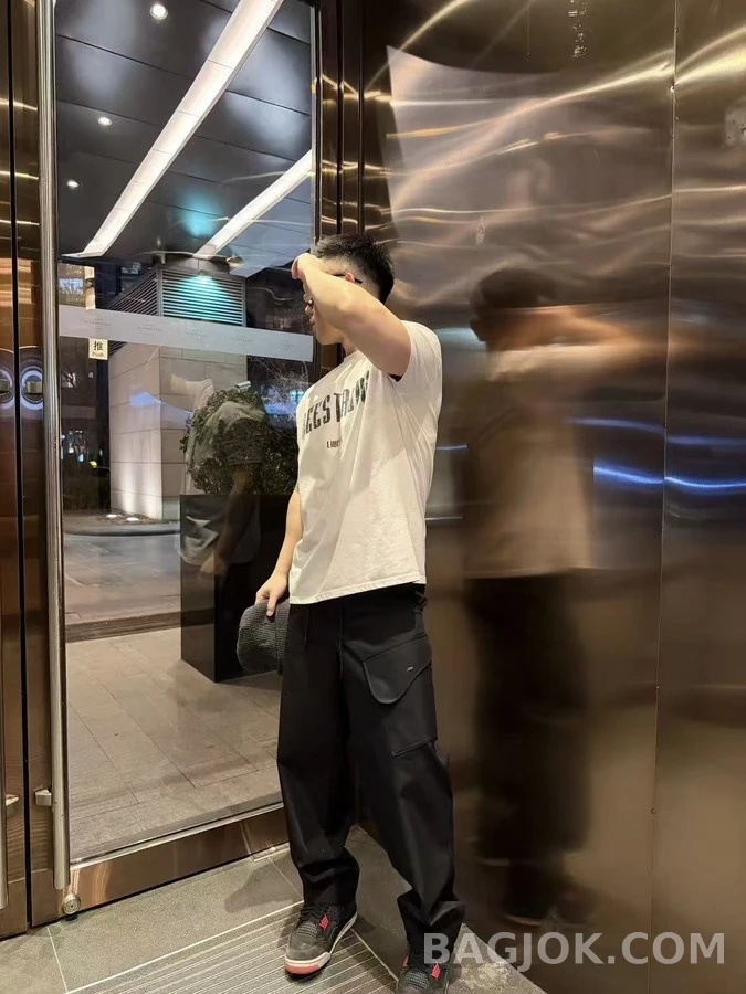 디올 디올 블랙 트윌 로고 새들 포켓 카고 팬츠 상세 이미지
