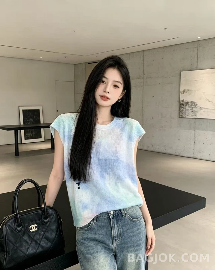 디올 디올 수채화 니트 베스트 상세 이미지