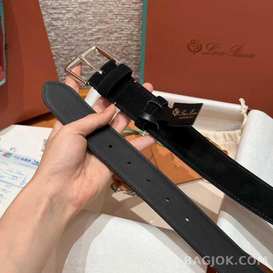 로로피아나 로로피아나 스웨이드 버클 벨트 상세 이미지