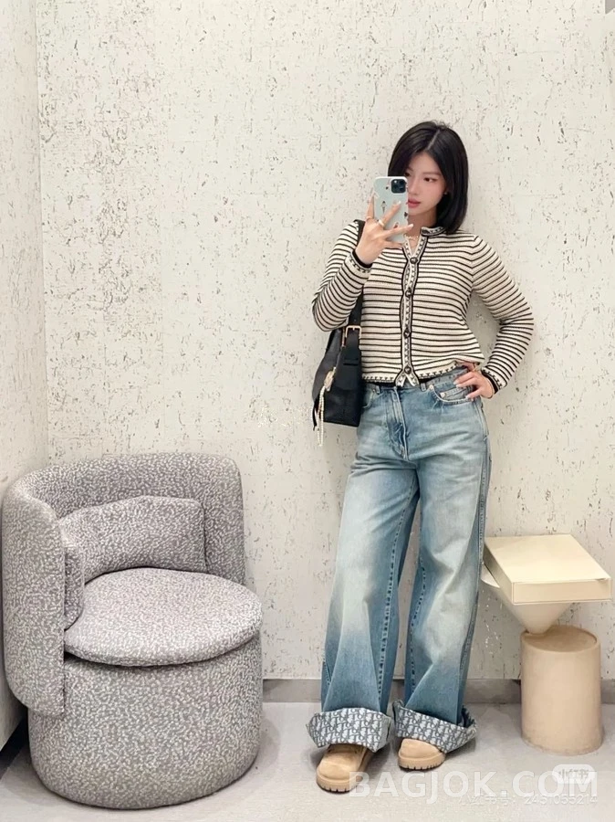 디올 디올 스트라이프 니트 가디건 상세 이미지