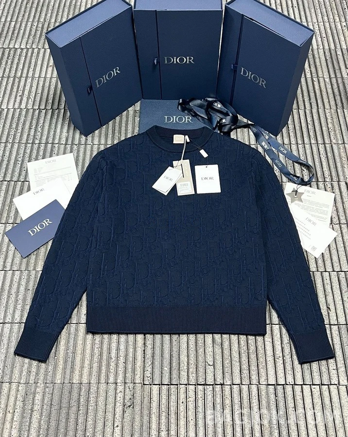 디올 디올 오블리크 자카드 니트 상세 이미지