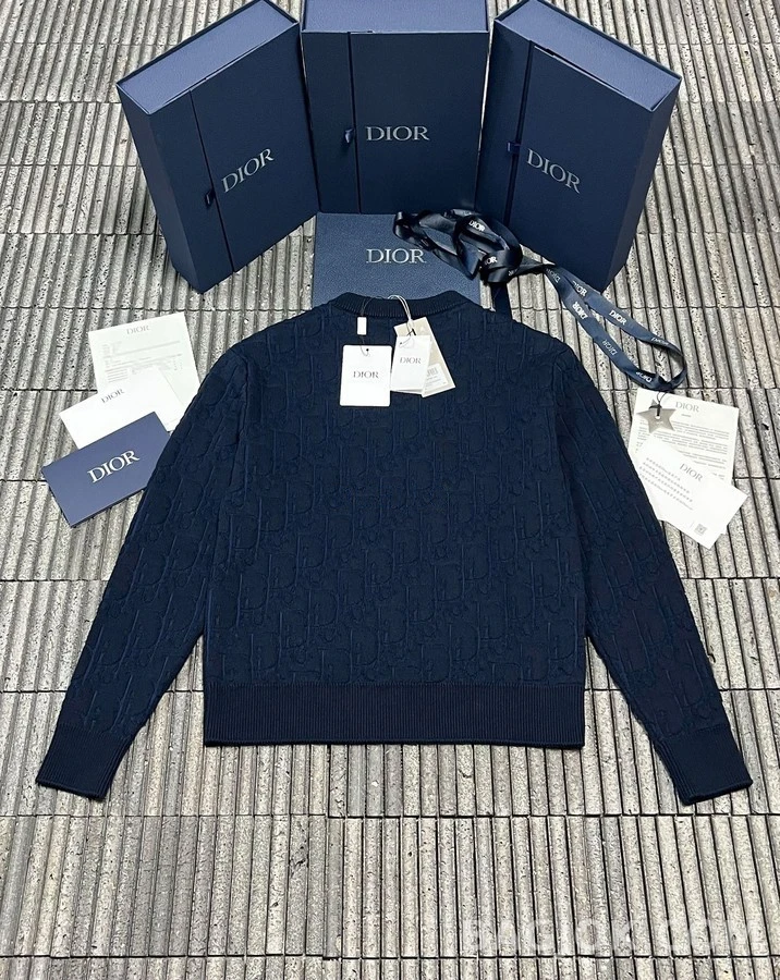 디올 디올 오블리크 자카드 니트 상세 이미지