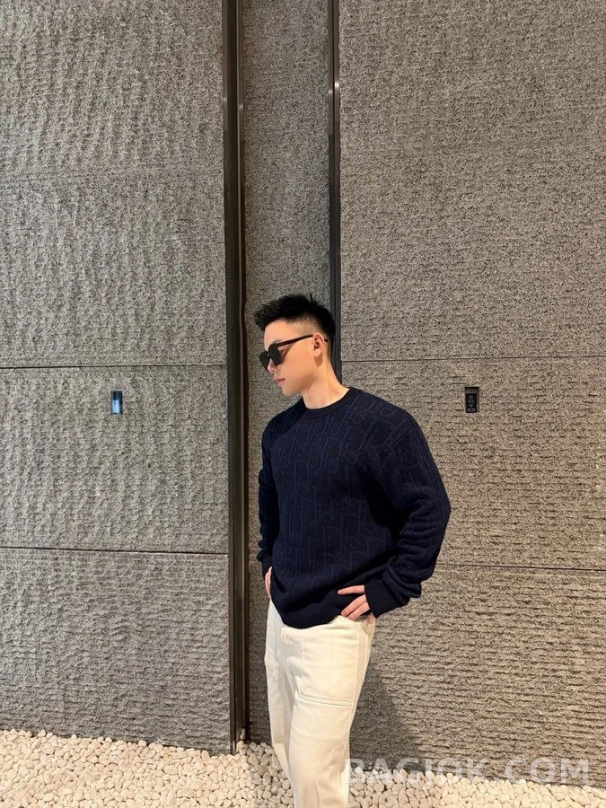 디올 디올 오블리크 자카드 니트 상세 이미지