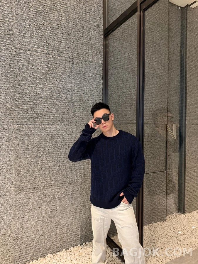 디올 디올 오블리크 자카드 니트 상세 이미지