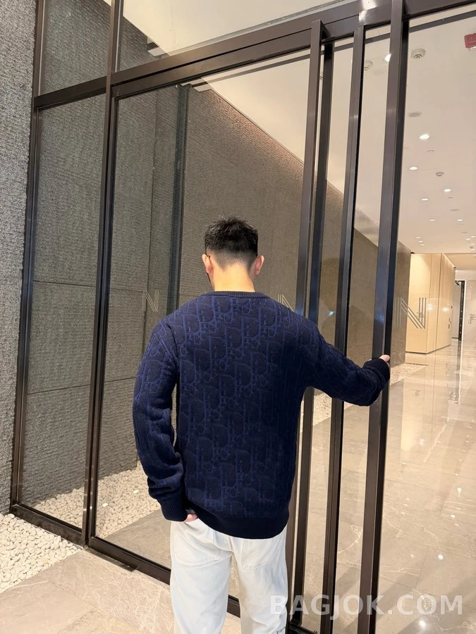 디올 디올 오블리크 자카드 니트 상세 이미지