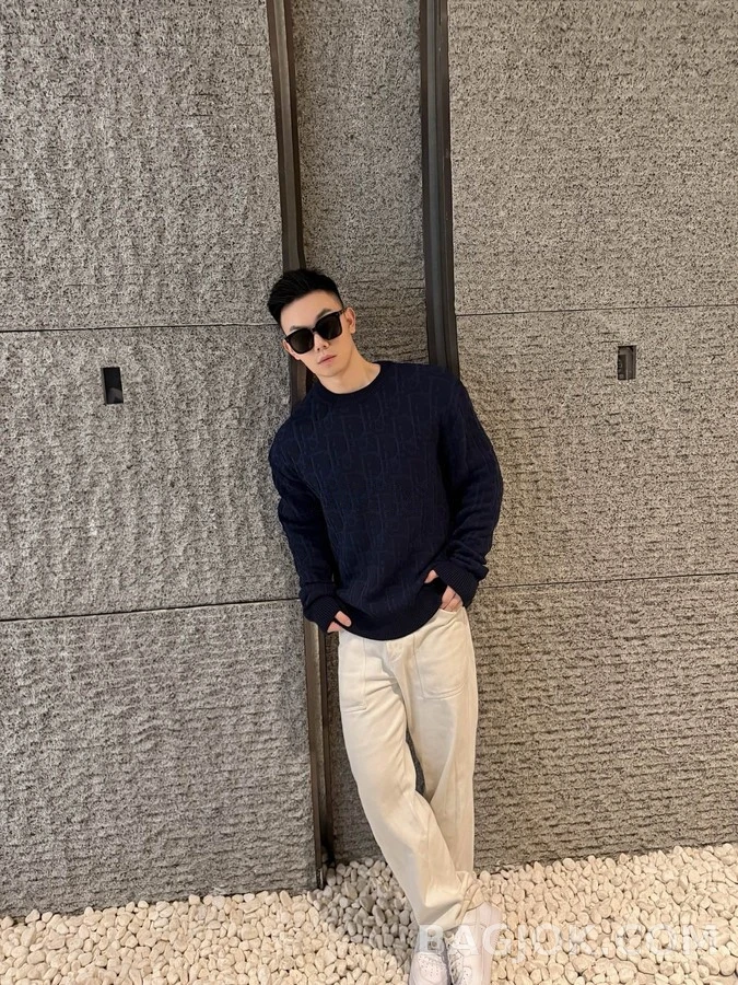 디올 디올 오블리크 자카드 니트 상세 이미지