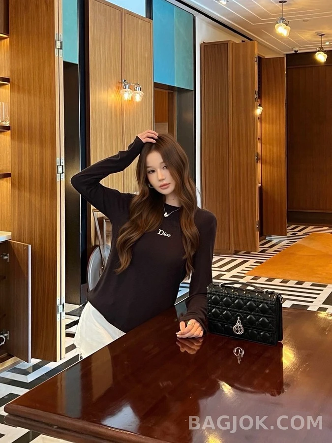 디올 디올 자수 긴팔 티셔츠 상세 이미지