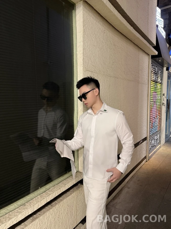 디올 디올 클로버 자수 셔츠 상세 이미지