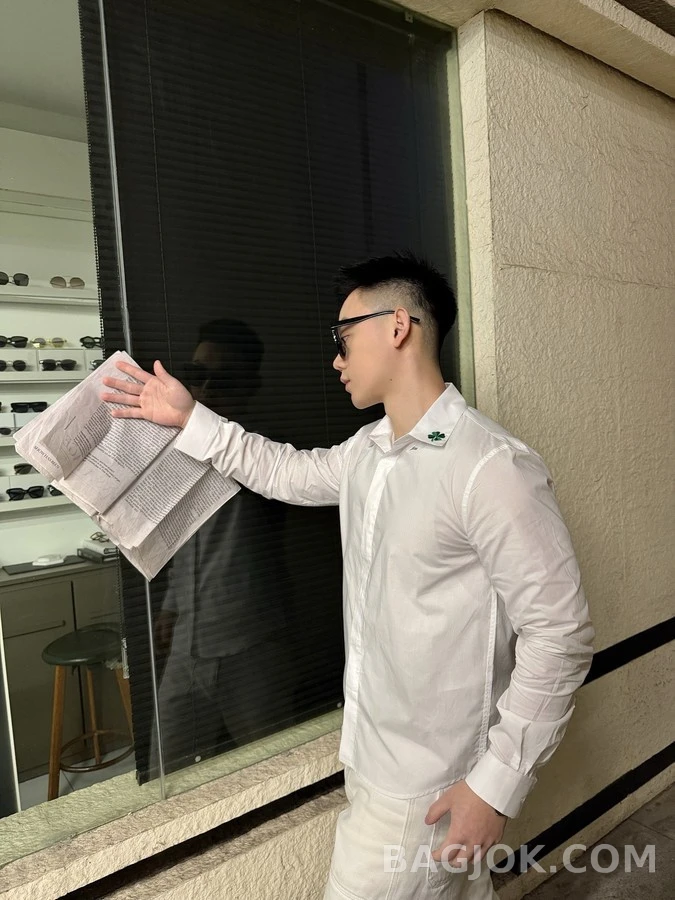 디올 디올 클로버 자수 셔츠 상세 이미지