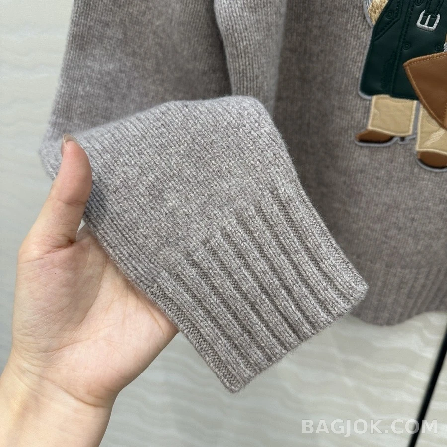 로로피아나 로로피아나 그린 코트 곰돌이 캐시미어 니트 상세 이미지