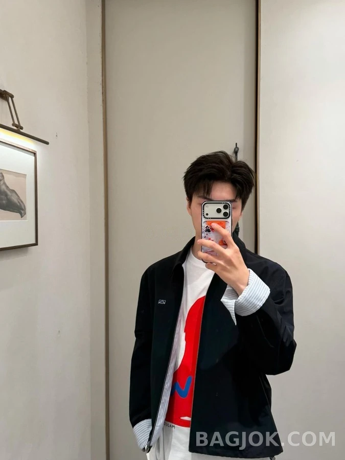 로에베 로에베 로고 자수 테크 코튼 자켓 상세 이미지