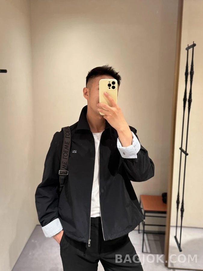 로에베 로에베 로고 자수 테크 코튼 자켓 상세 이미지