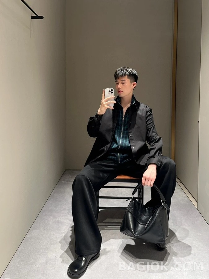 로에베 로에베 아나그램 자수 패치워크 지퍼 셔츠 재킷 상세 이미지