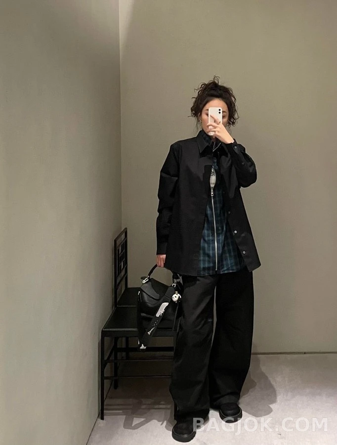 로에베 로에베 아나그램 자수 패치워크 지퍼 셔츠 재킷 상세 이미지