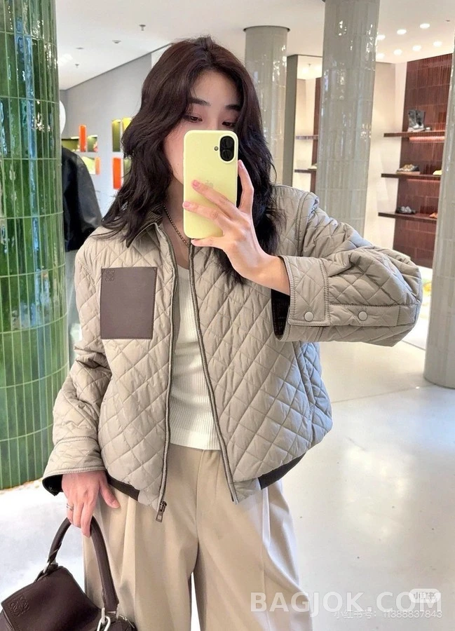 로에베 로에베 코듀로이 카라 퀼팅 레더 포켓 자켓 상세 이미지