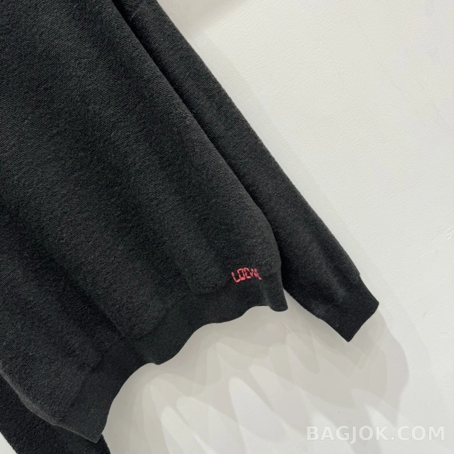 로에베 로에베 플러피 V넥 LOEWE 자수 긴팔 티셔츠 상세 이미지