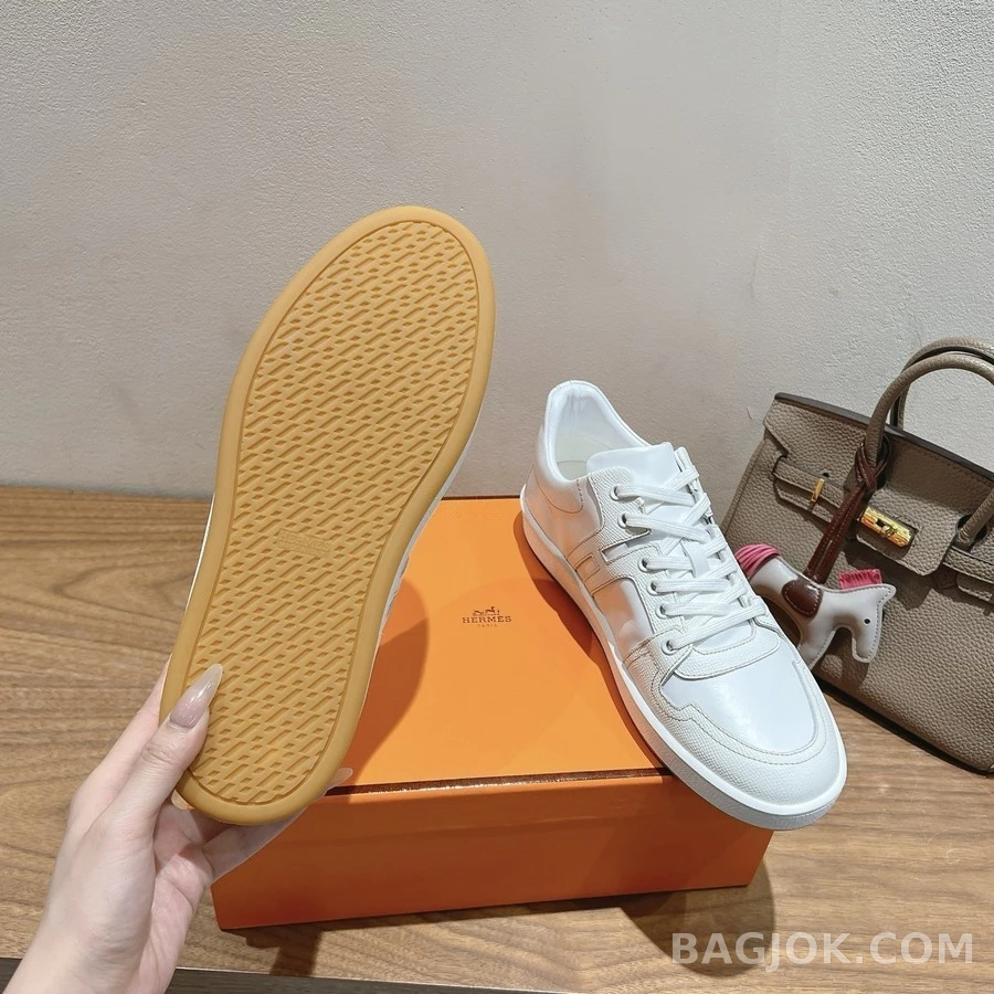 에르메스 에르메스 H 로고 레더 스니커즈 상세 이미지