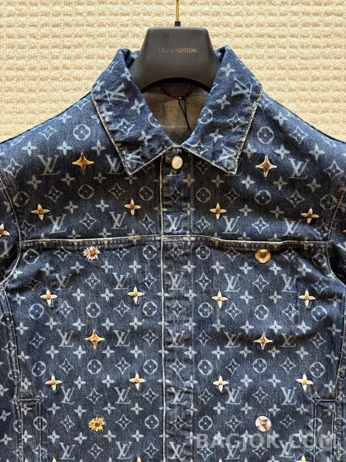 루이비통 루이비통 모노그램 데이지 자수 데님 자켓 상세 이미지