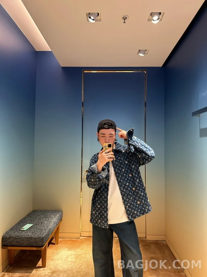 루이비통 루이비통 모노그램 데이지 자수 데님 자켓 상세 이미지