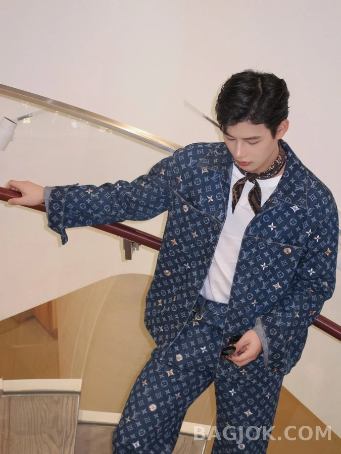 루이비통 루이비통 모노그램 데이지 자수 데님 자켓 상세 이미지