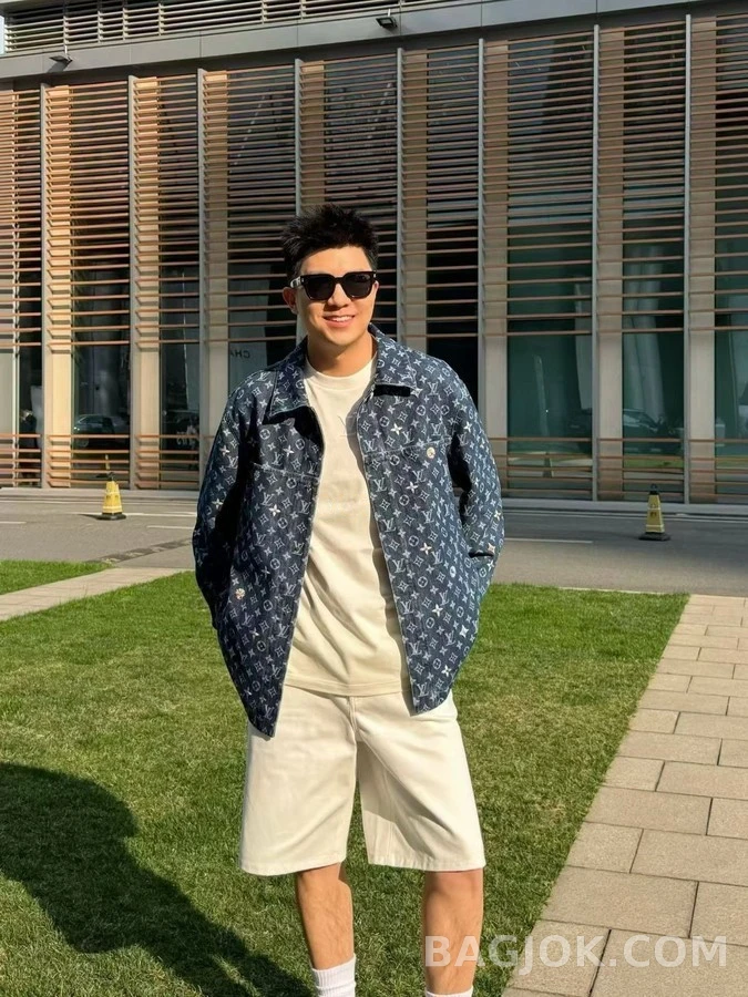 루이비통 루이비통 모노그램 데이지 자수 데님 자켓 상세 이미지