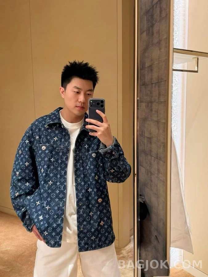 루이비통 루이비통 모노그램 데이지 자수 데님 자켓 상세 이미지