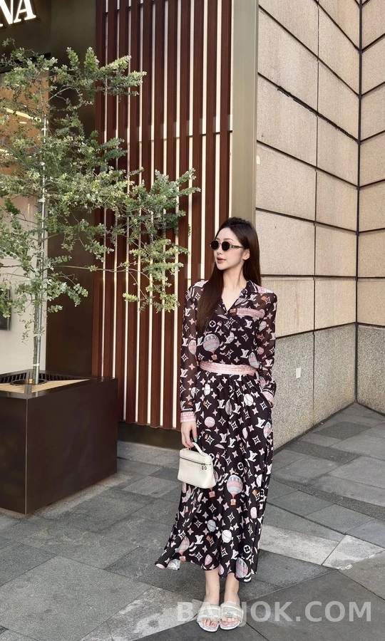 루이비통 루이비통 모노그램 열기구 프린트 스커트 상세 이미지