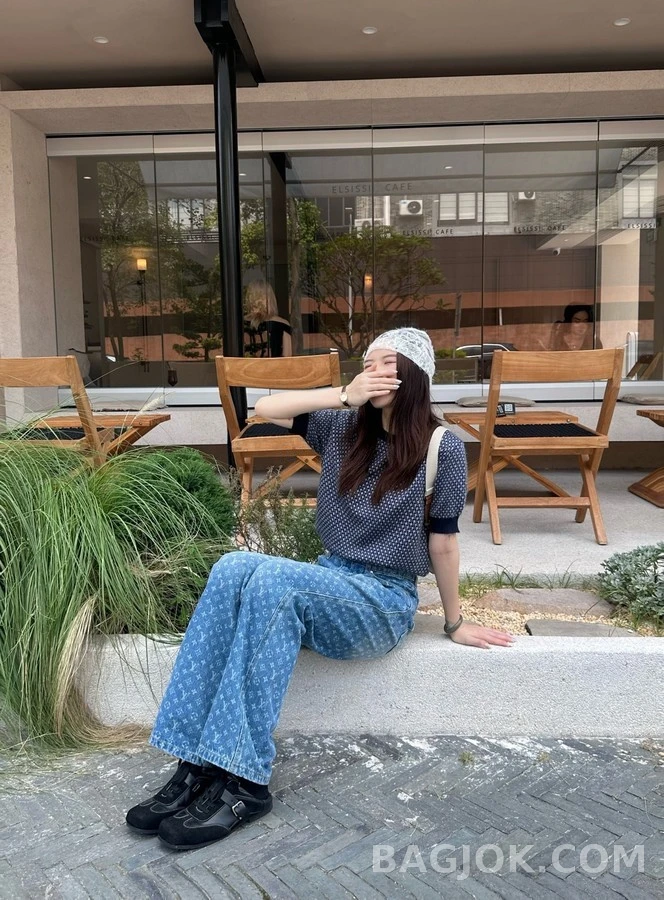 루이비통 루이비통 모노그램 와이드 데님 팬츠 상세 이미지