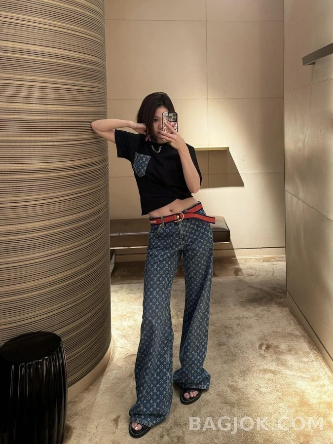 루이비통 루이비통 모노그램 와이드 데님 팬츠 상세 이미지