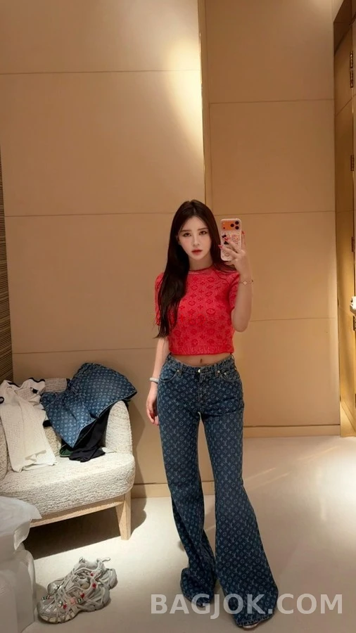 루이비통 루이비통 모노그램 와이드 데님 팬츠 상세 이미지