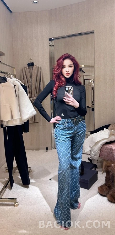 루이비통 루이비통 모노그램 와이드 데님 팬츠 상세 이미지