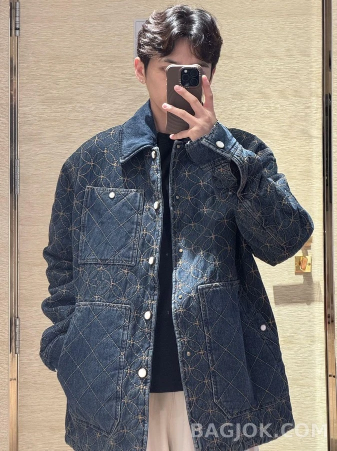 루이비통 루이비통 모노그램 자수 데님 자켓 상세 이미지
