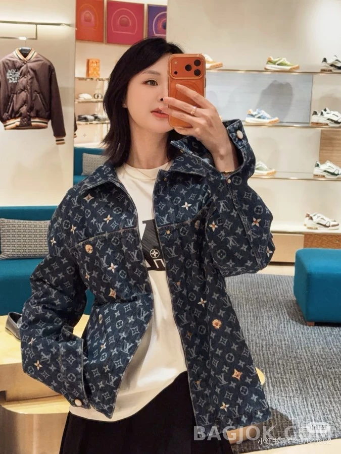 루이비통 루이비통 모노그램 자수 데님 자켓 상세 이미지