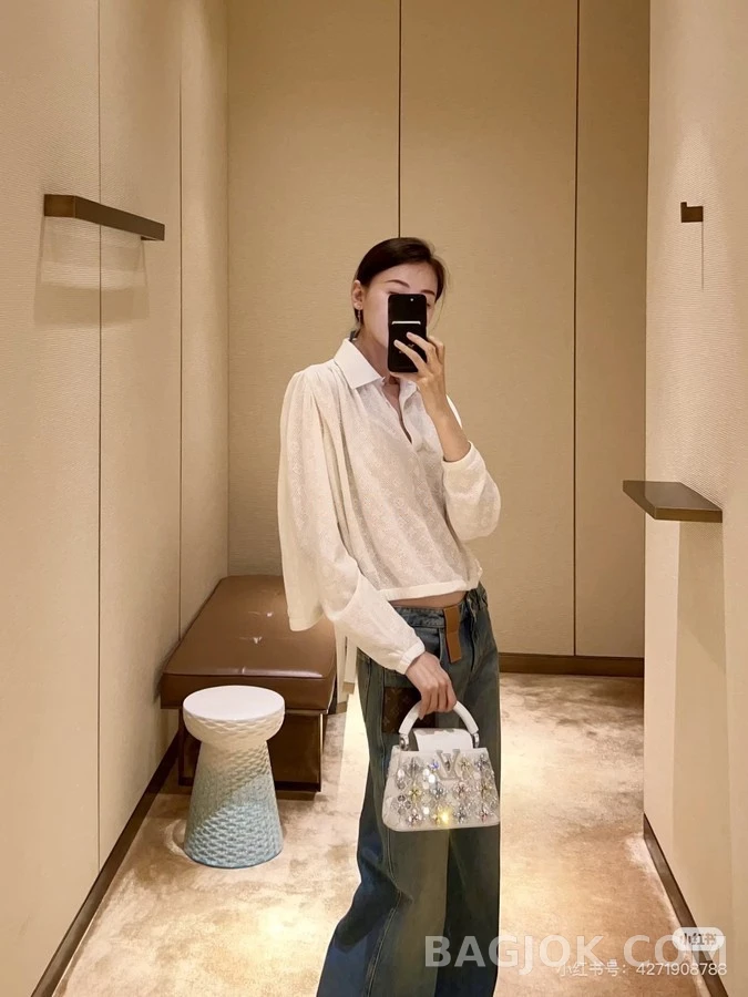 루이비통 루이비통 모노그램 펀칭 니트 폴로 셔츠 상세 이미지