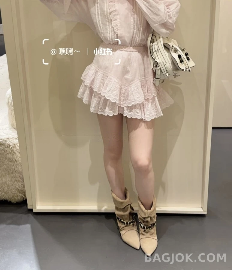  이자벨마랑 플리츠 메탈 체인 앵클 부츠 상세 이미지