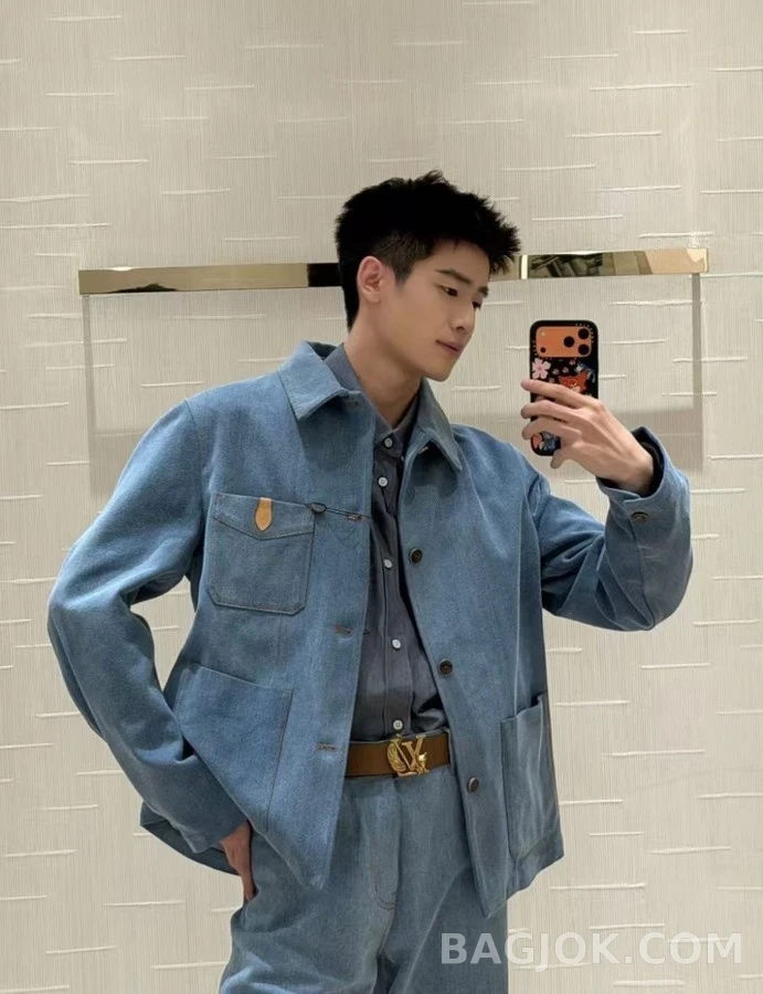 루이비통 루이비통 블루 혼방 데님 워크웨어 자켓 상세 이미지