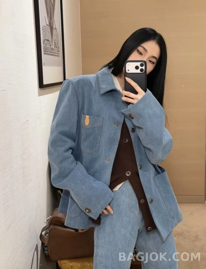 루이비통 루이비통 블루 혼방 데님 워크웨어 자켓 상세 이미지