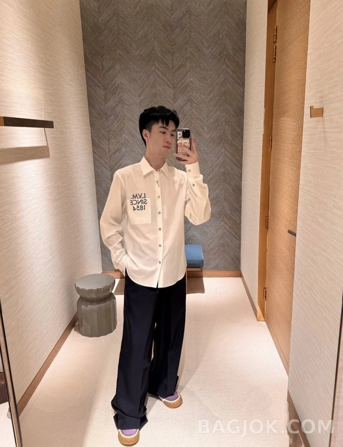 루이비통 루이비통 시그니처 자수 레터링 긴팔 셔츠 상세 이미지