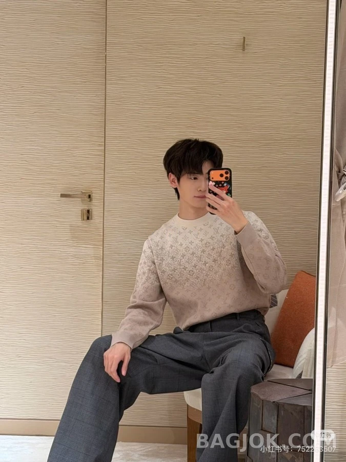 루이비통 루이비통 일광 표백 모노그램 긴팔 티셔츠 상세 이미지